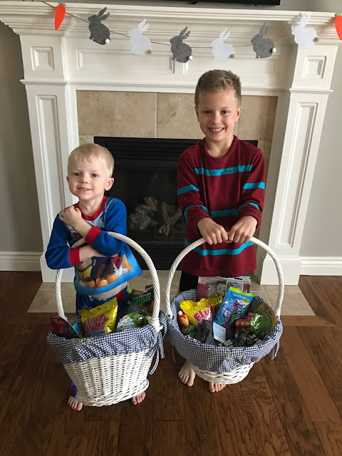 Boys with Easter Baskets 