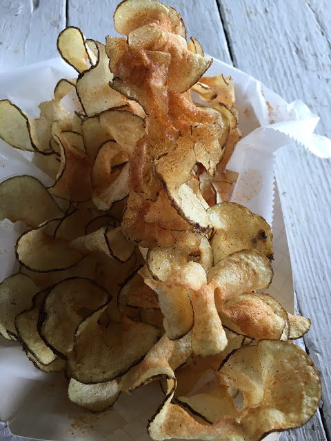 Homemade potato chips at fair 