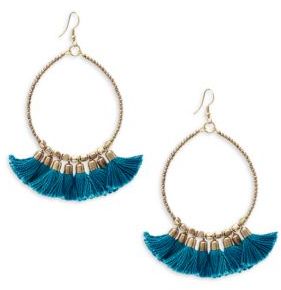 Summer Accessories Blue Fringe Earrings 