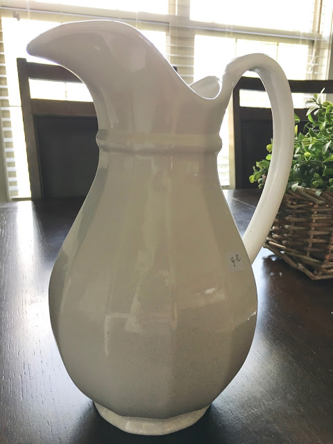 Weekend Recap White ceramic pitcher