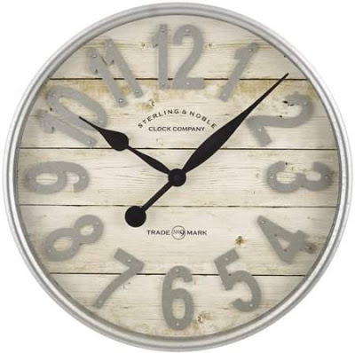 Favorite Home Finds Under $25 Farmhouse Clock with Galvanized Finish 