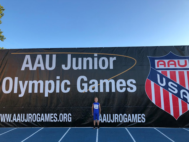 Young Boy Competing in AAU Junior Olympics Des Moines