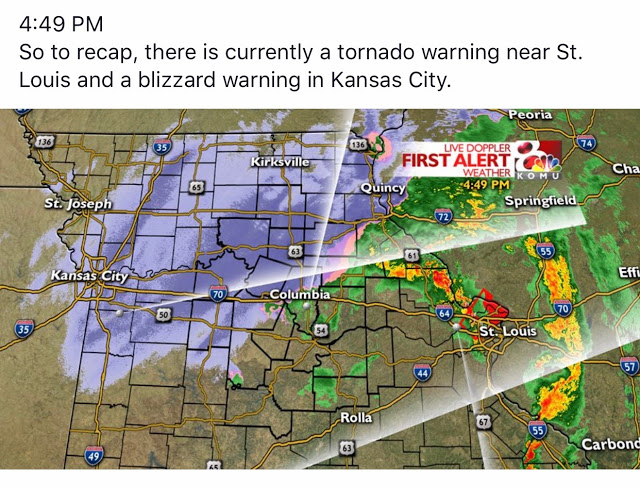 Thanksgiving Missouri Weather Advisory Map
