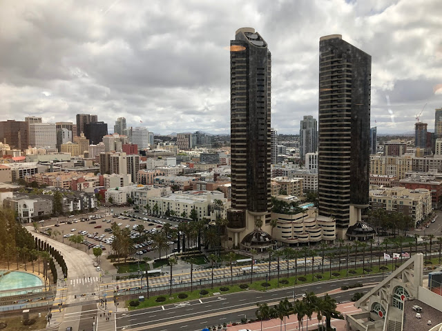 View of Downtown San Diego from hotel room 