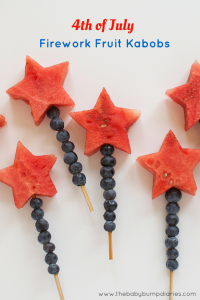 4th of July Firework Fruit Kabobs 